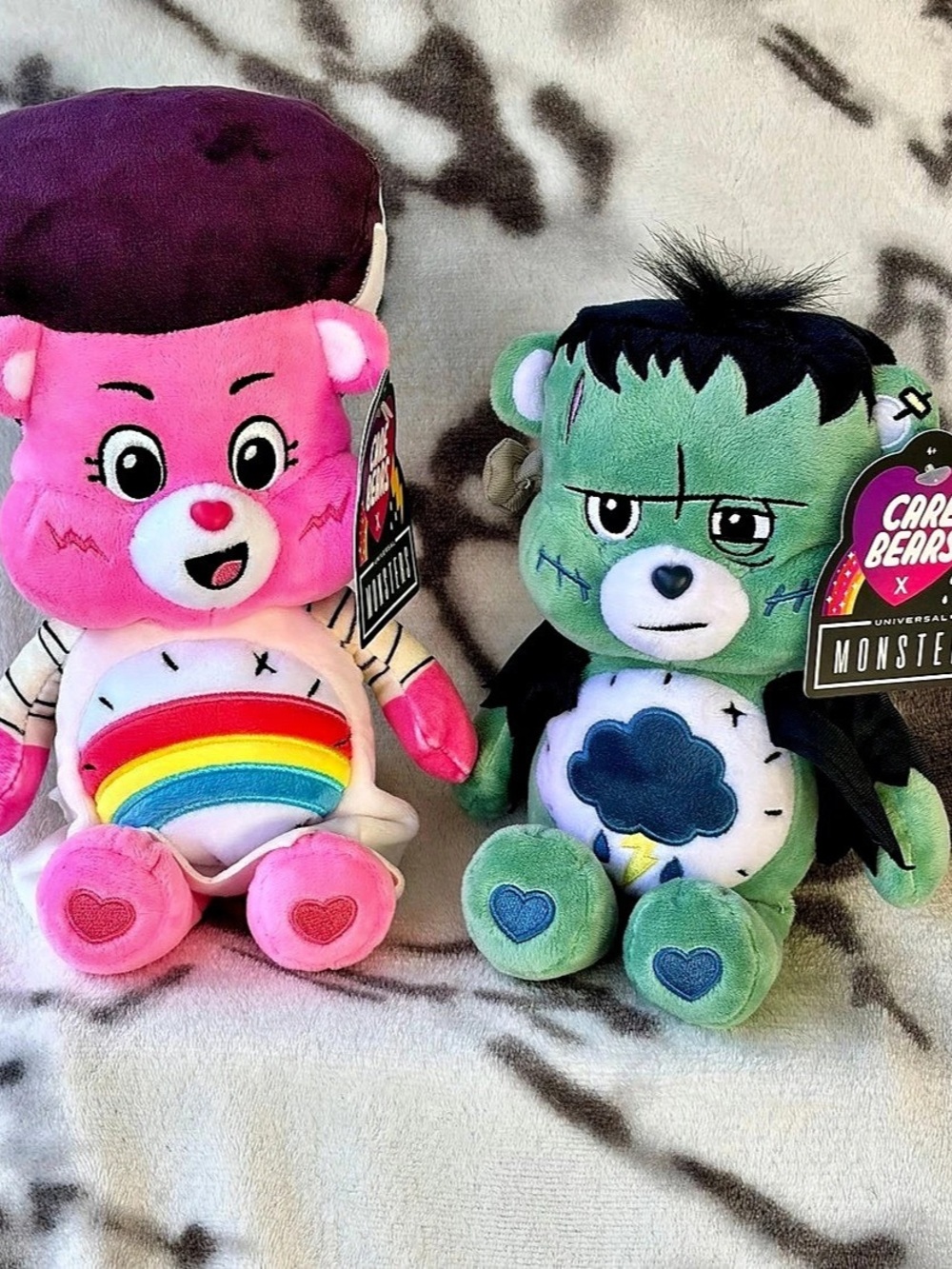 Care Bears x Universal Monsters 2024 Fun Size “Cheer Bear”/Grumpy Bear” 9 Plush